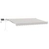vidaXL Auvent r&eacute;tractable Gris clair et blanc 400 &times; 350 cm