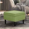 vidaXL Tabouret avec pieds en bois Vert clair Velours