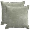 vidaXL Housse de coussin 2 pc HOUTEN Vert 80 x 80 cm Tissu Chenille