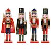 vidaXL Casse-Noisette de No&euml;l TURKU 4 pc Rouge et Noir 38 cm