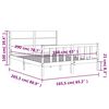 vidaXL Cadre de lit sans matelas 160x200 cm bois massif de pin