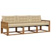 vidaXL Ensemble de canap&eacute;s d'ext&eacute;rieur 3 pc Naturel et Beige