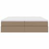 vidaXL Lit avec rangement et matelas Cappuccino 180 x 200 cm