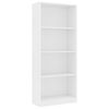 vidaXL Bibliothèque à 4 niveaux Blanc 60x24x142 cm Bois d’ingénierie