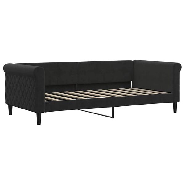 vidaXL Lit de repos sans matelas noir 90x190 cm velours