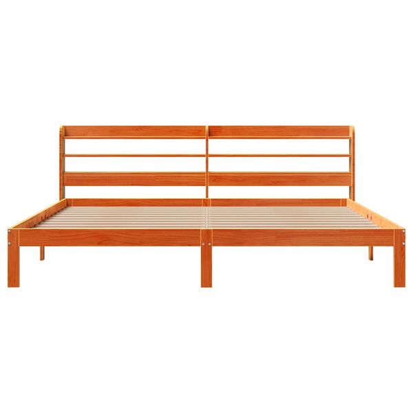 vidaXL Cadre de lit sans matelas cire marron 180x200cm bois pin massif