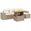 vidaXL Salon de jardin avec coussins 6 pcs beige r&eacute;sine tress&eacute;e