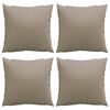 vidaXL Coussins de canapé lot de 4 taupe 60x60 cm tissu