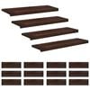 vidaXL Marches d'escalier 16 pi&egrave;ces 80 x 25 x 2 cm Marron fonc&eacute;