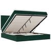 vidaXL Cadre de lit ottoman avec matelas vert fonc&eacute; 200x200 cm velours
