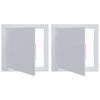 vidaXL Panneaux d'Acc&egrave;s 2 pcs Blanc 20 x 20 cm Plastic ABS