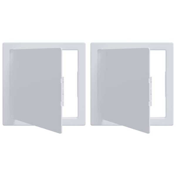vidaXL Panneaux d'Acc&egrave;s 2 pcs Blanc 20 x 20 cm Plastic ABS