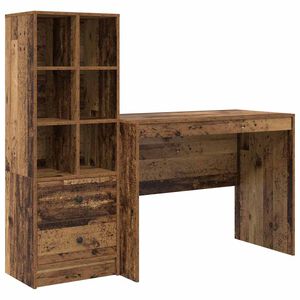 vidaXL Bureau avec tiroir 2 pcs Bois ancien