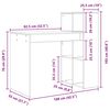 vidaXL Bureau Ch&ecirc;ne artisanal 108 x 55 x 103.5 cm Bois d'ing&eacute;nierie