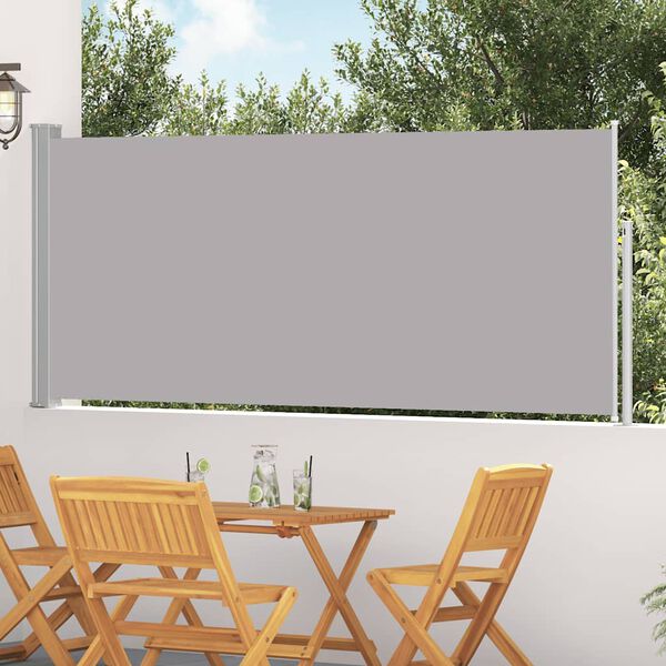 vidaXL Auvent lat&eacute;ral r&eacute;tractable 120 x 300 cm Gris