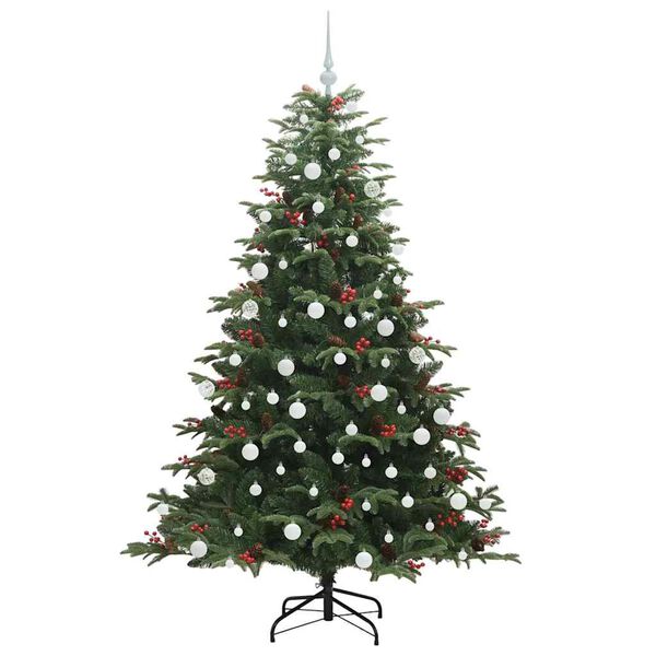 vidaXL Sapin de No&euml;l artificiel Vert 180 cm PVC, m&eacute;tal et plastique