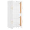 vidaXL Buffet haut Blanc 69,5x34x180 cm Bois d'ing&eacute;nierie