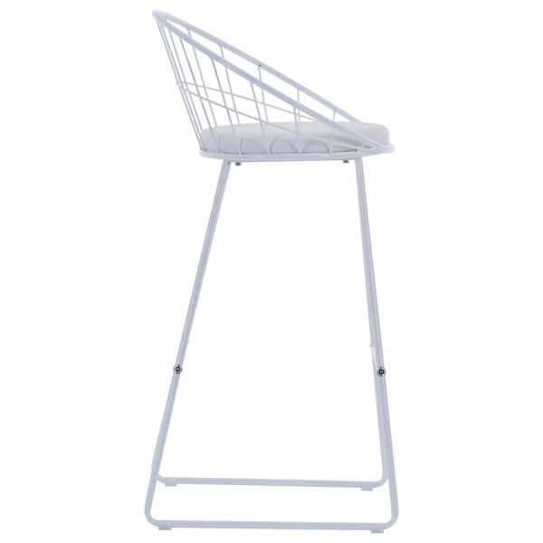 vidaXL Chaises de bar lot de 2 blanc similicuir