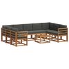 vidaXL Ensemble de canap&eacute;s d'ext&eacute;rieur 10 pc Naturel et Anthracite