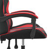 vidaXL Chaise de jeu pivotante Noir et rouge Similicuir