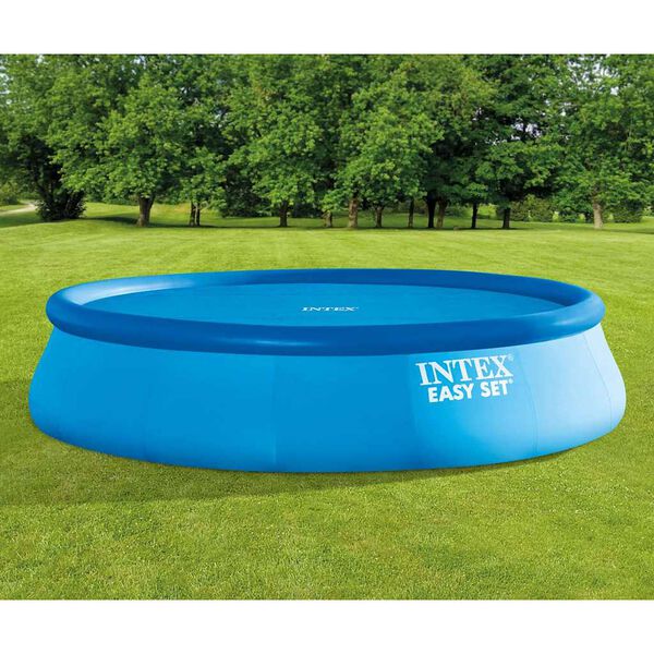 Intex Couverture solaire de piscine Bleu 470 cm Poly&eacute;thyl&egrave;ne