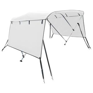 vidaXL Toit bimini &agrave; 3 arceaux parois lat&eacute;rales 183x(170-182)x137 cm