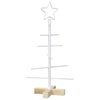 vidaXL Sapin de No&euml;l en m&eacute;tal avec support KUOPIO 60 cm Acier Blanc