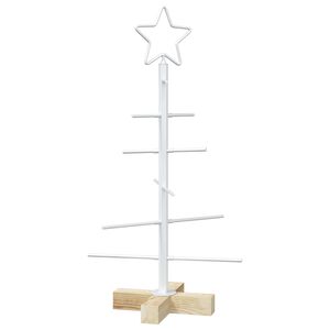 vidaXL Sapin de No&euml;l en m&eacute;tal avec support KUOPIO 60 cm Acier Blanc