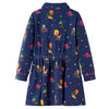 Robe enfants manches longues et cordon bleu marine 128