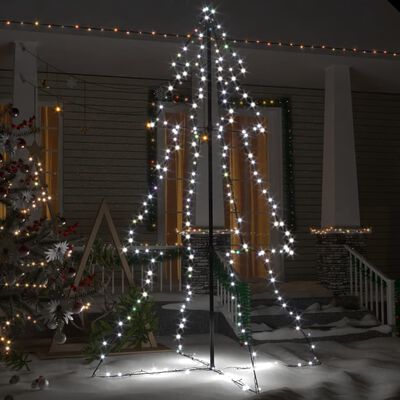 vidaXL Arbre de Noël cône 240 LED d'intérieur/d'extérieur 118x180 cm