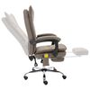 vidaXL Chaise de bureau de massage Taupe Tissu