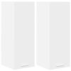 vidaXL Armoire suspendue 2 pcs Blanc 30 x 31 x 80 cm Bois d'ing&eacute;nierie
