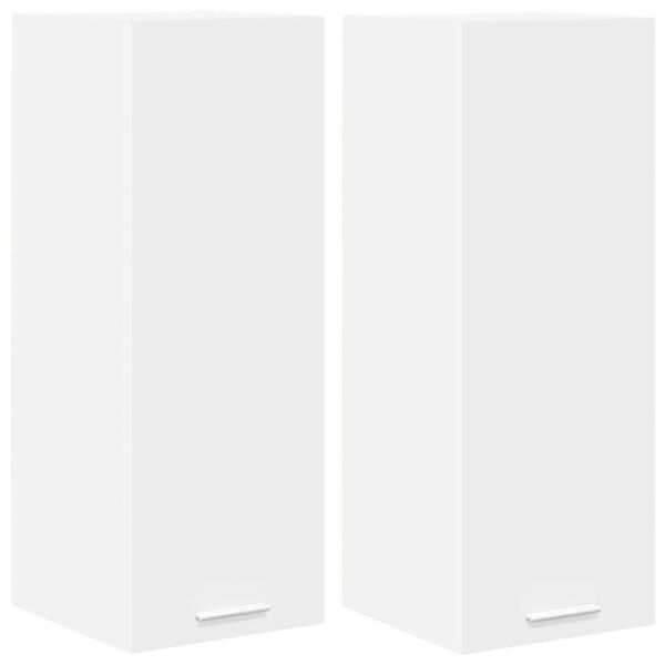 vidaXL Armoire suspendue 2 pcs Blanc 30 x 31 x 80 cm Bois d'ing&eacute;nierie