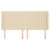 vidaXL T&ecirc;te de lit avec oreilles Cr&egrave;me 183x23x118/128 cm Tissu