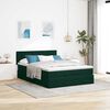 vidaXL Cadre de lit ottoman avec matelas vert fonc&eacute; 140x190 cm velours
