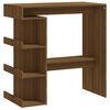 vidaXL Table de bar &eacute;tag&egrave;re de rangement ch&ecirc;ne marron bois ing&eacute;nierie
