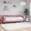 vidaXL Lit de jour avec matelas rose 80x200 cm velours