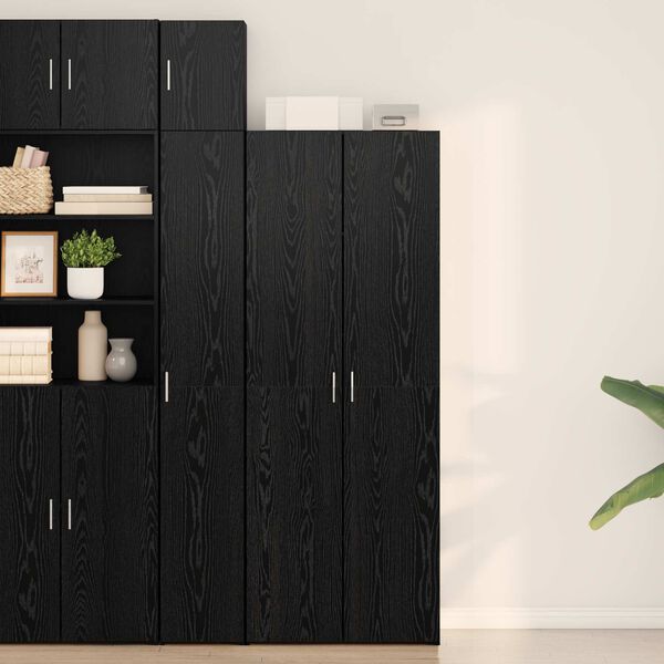 vidaXL Haut Armoire Ch&ecirc;ne noir 70 x 42.5 x 185 cm Bois d'ing&eacute;nierie