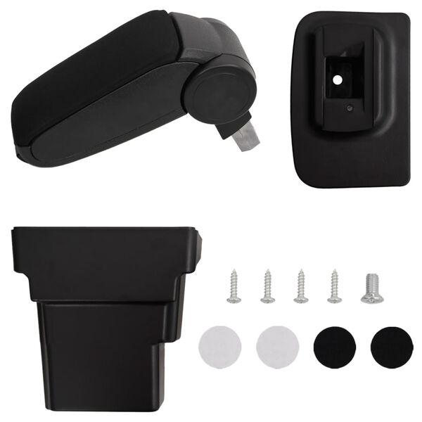 vidaXL Accoudoir de voiture noir 17x32x(37-53) cm ABS