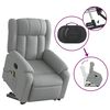 vidaXL Fauteuil de massage inclinable Gris clair Tissu