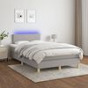 vidaXL Sommier &agrave; lattes de lit matelas LED gris clair 120x190 cm tissu