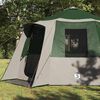 vidaXL Tente Cabane avec toit Vert et blanc 405 x 405 x 273 cm