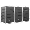 vidaXL Abri pour trois poubelles 207x77,5x115 cm Inox