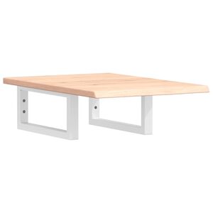 vidaXL &Eacute;tag&egrave;re de vasque murale acier et bois de ch&ecirc;ne massif