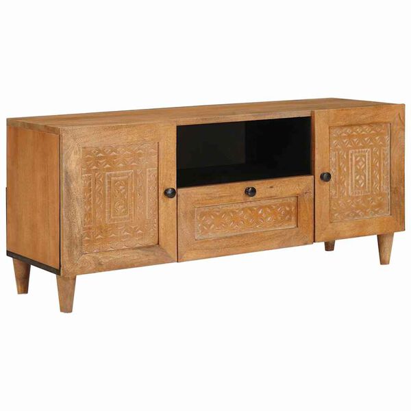 vidaXL Unites TV Marron Clair 105 x 33 x 46 cm Bois d'ing&eacute;nierie