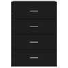 vidaXL Buffets 2 pcs noir 60x31x84 cm bois d'ing&eacute;nierie