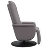 vidaXL Fauteuil inclinable de massage repose-pieds gris similicuir