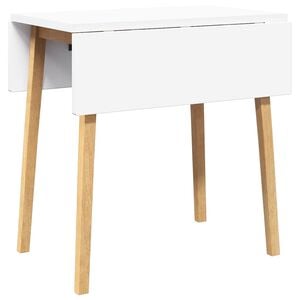 vidaXL Table &agrave; manger naturel bois massif et caoutchouc