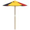 vidaXL Parasol de jardin pour enfants avec poteau en bois &Oslash;120x140 cm
