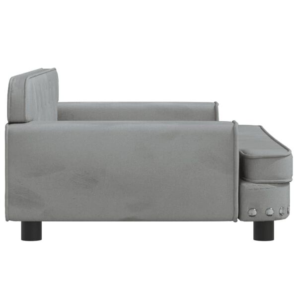 vidaXL Canap&eacute; pour enfants gris clair 90x53x30 cm velours